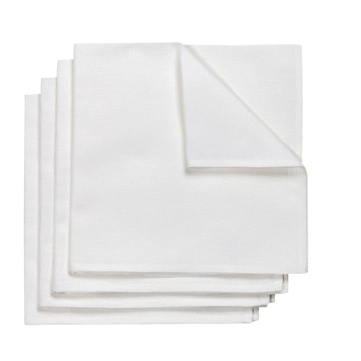 Metric 几何编织餐巾布 47x47 cm 四件套装 - 白色 - NJRD
