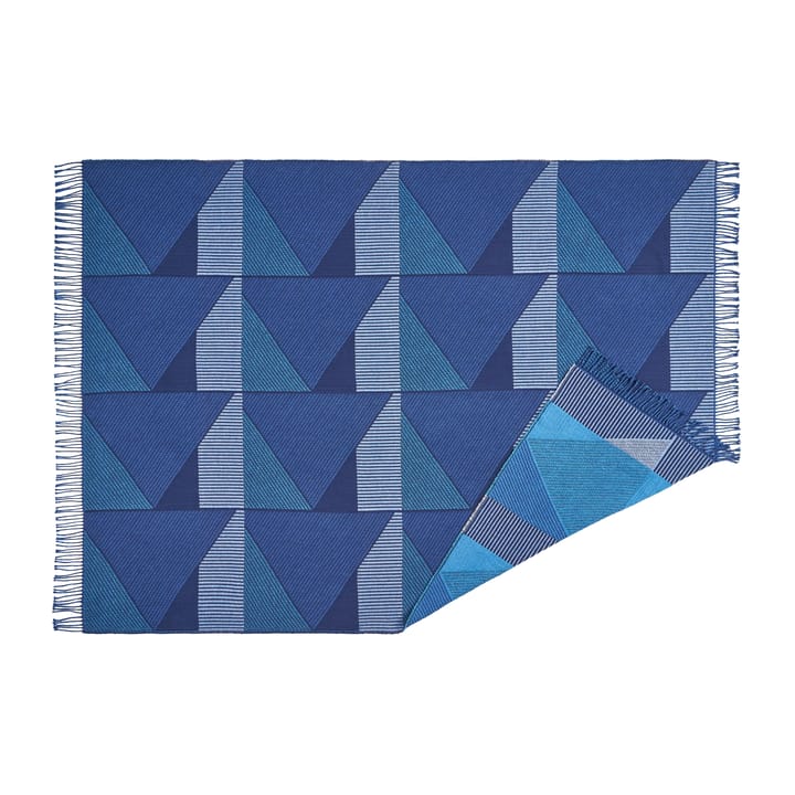 Metric 几何编织棉毯 No.3 130x185 cm - 蓝色 - NJRD