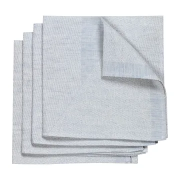 Metric餐巾47x47cm 4件装 - 蓝色_白色 - NJRD