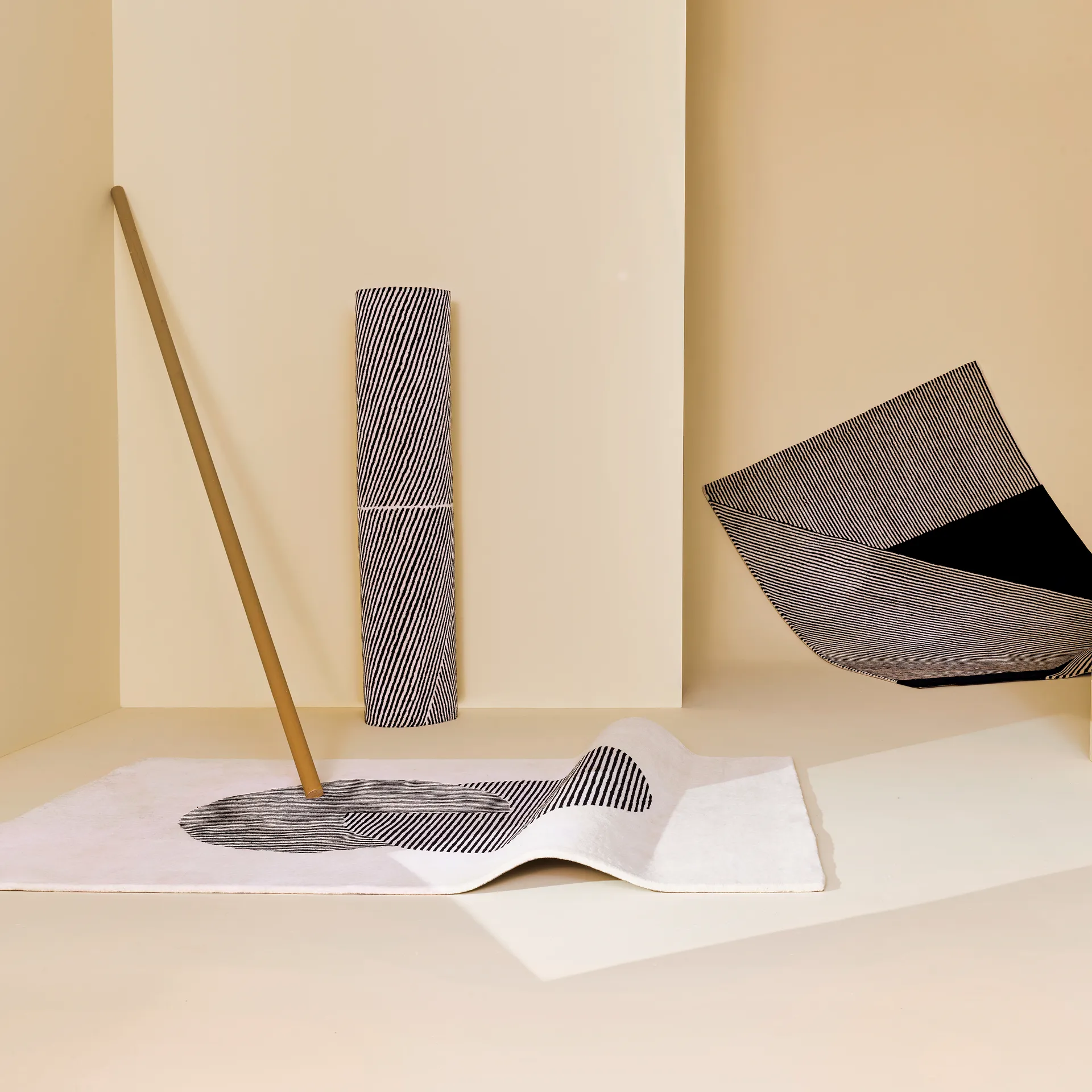 Rectangles 羊毛地毯 天然白, 170x240 cm NJRD