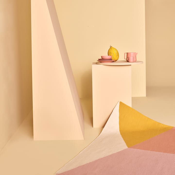 Rectangles 几何平织羊毛地毯 粉色, 170x240 cm NJRD