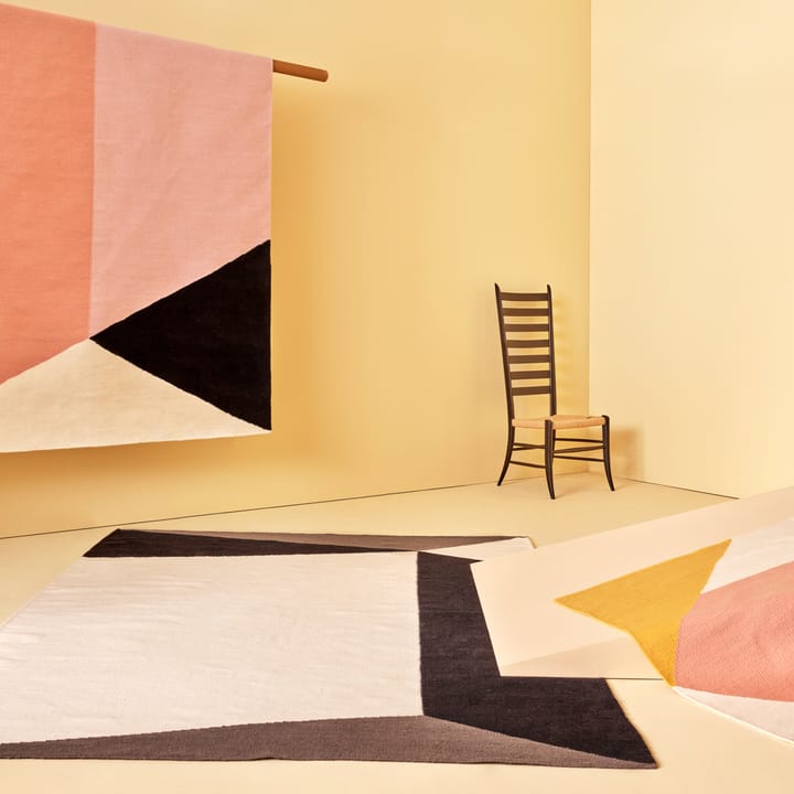 Rectangles 几何平织羊毛地毯 粉色, 170x240 cm NJRD