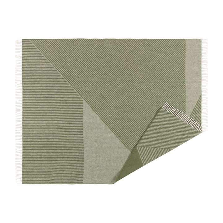 Stripes 条纹几何羊毛毯 130x185 cm - 绿色 - NJRD