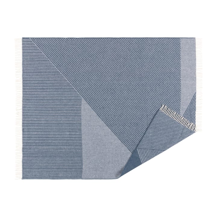 Stripes 条纹几何羊毛毯 130x185 cm - 蓝色 - NJRD