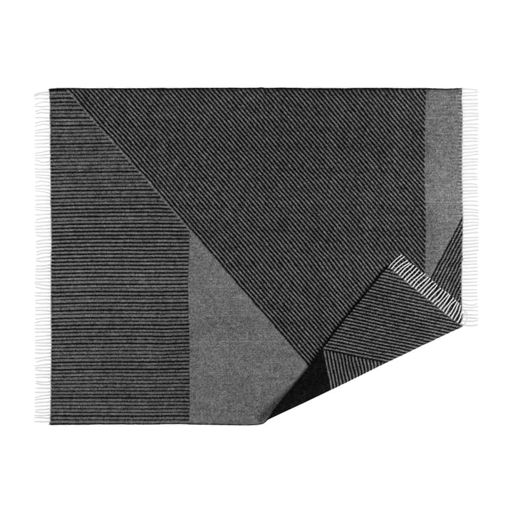 Stripes 条纹几何羊毛毯 130x185 cm - 黑色 - NJRD
