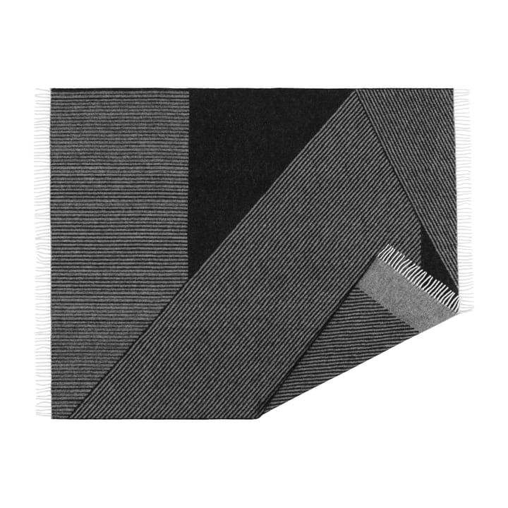 Stripes 条纹几何羊毛毯 130x185 cm - 黑色 - NJRD