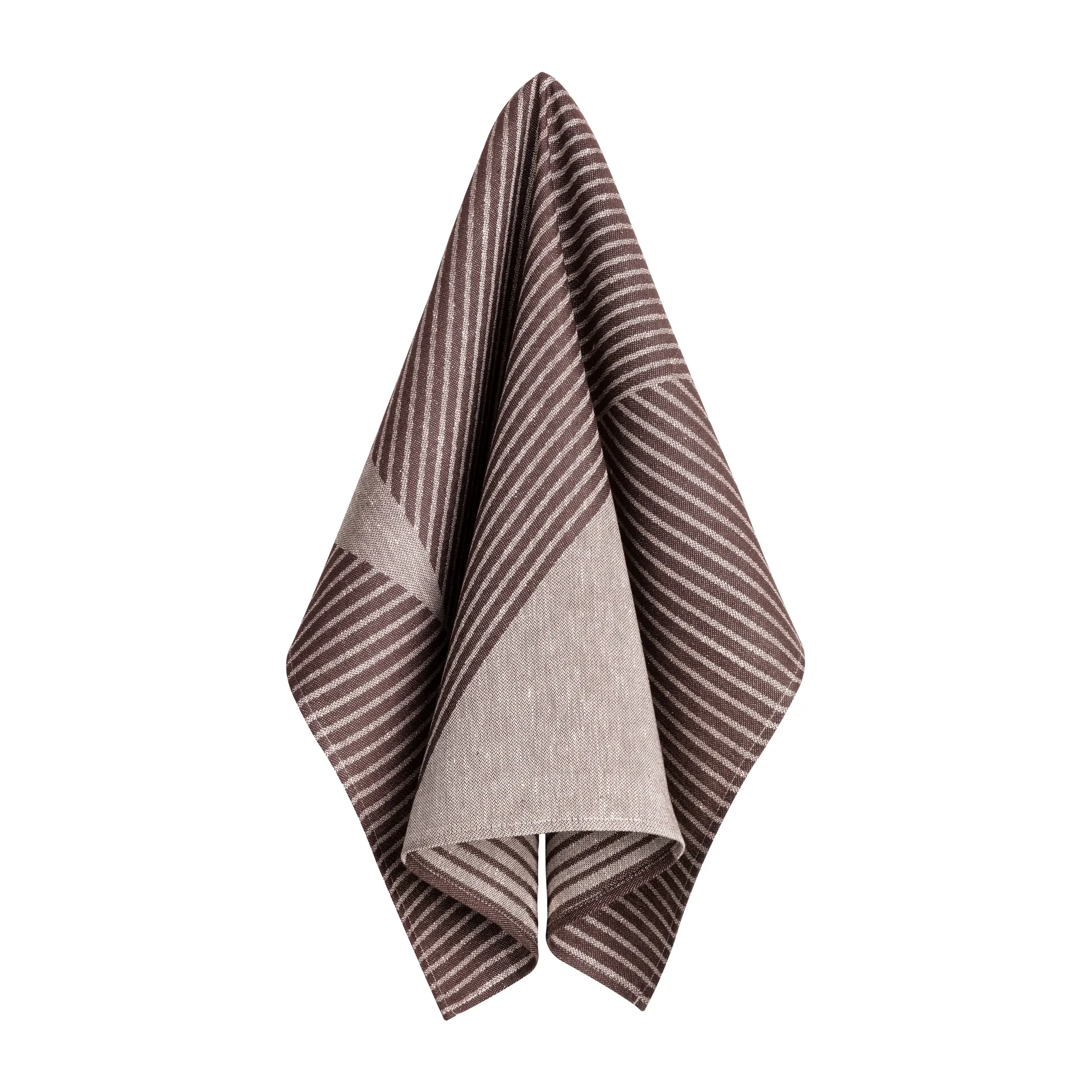 Stripes 条纹厨房巾  47x70 cm 两件套装, 棕色-白色 NJRD