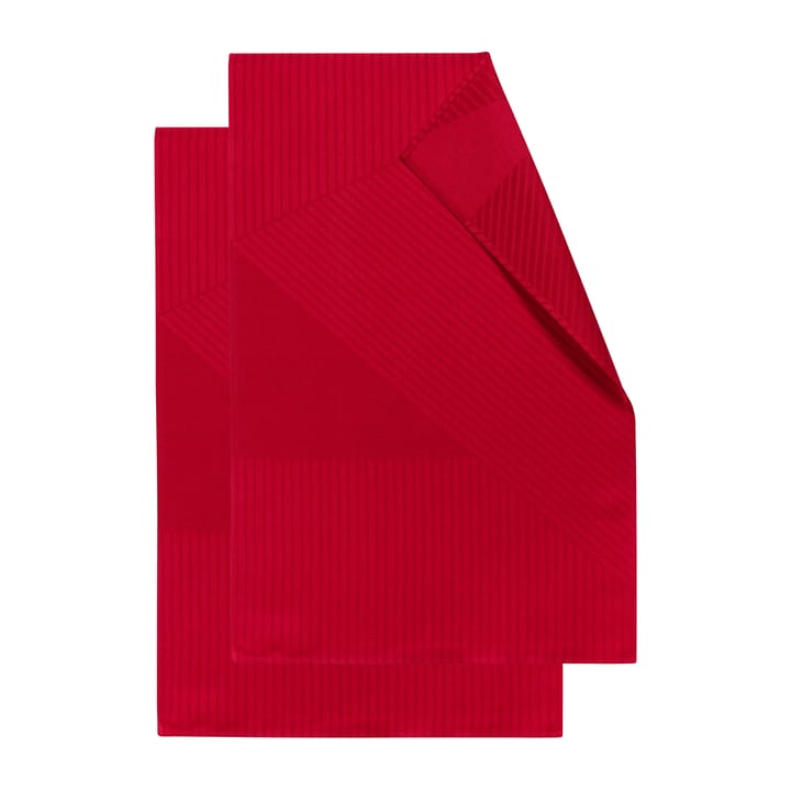 Stripes 条纹厨房巾  47x70 cm 两件套装 - 红色 - NJRD