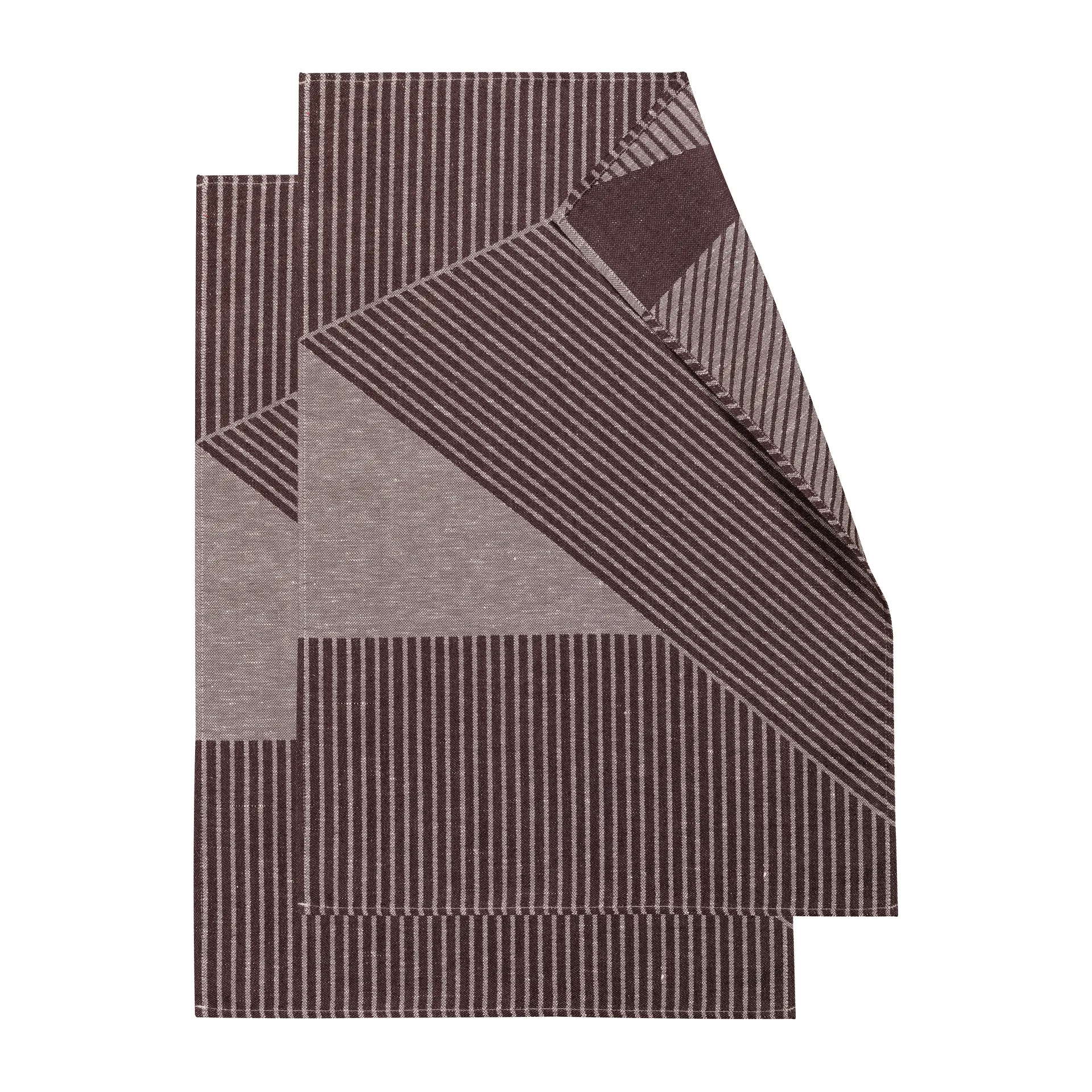 Stripes 厨房巾47x70cm2件装, 棕色_白色 NJRD