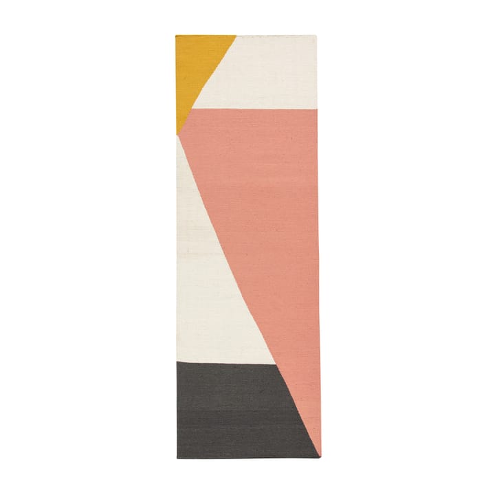 Stripes 几何平织羊毛地毯 粉色 - 80x240 cm - NJRD