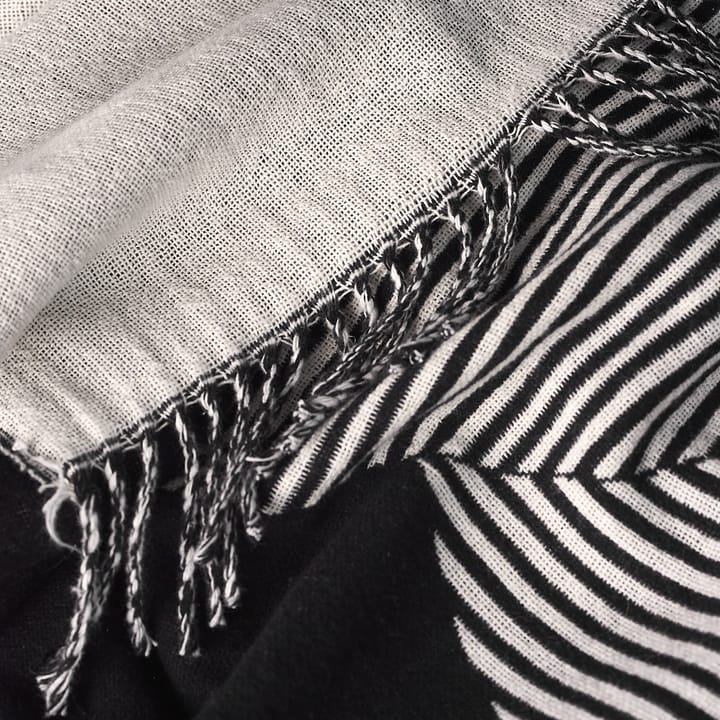 Stripes 几何拼色棉毯 - 黑色 - NJRD