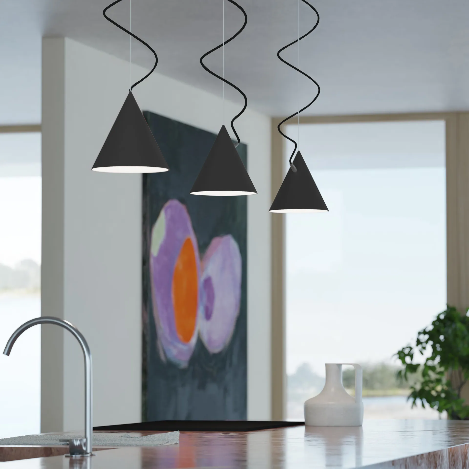 Castor 吊灯 20 cm, 黑色-黑色-黑色 Noon