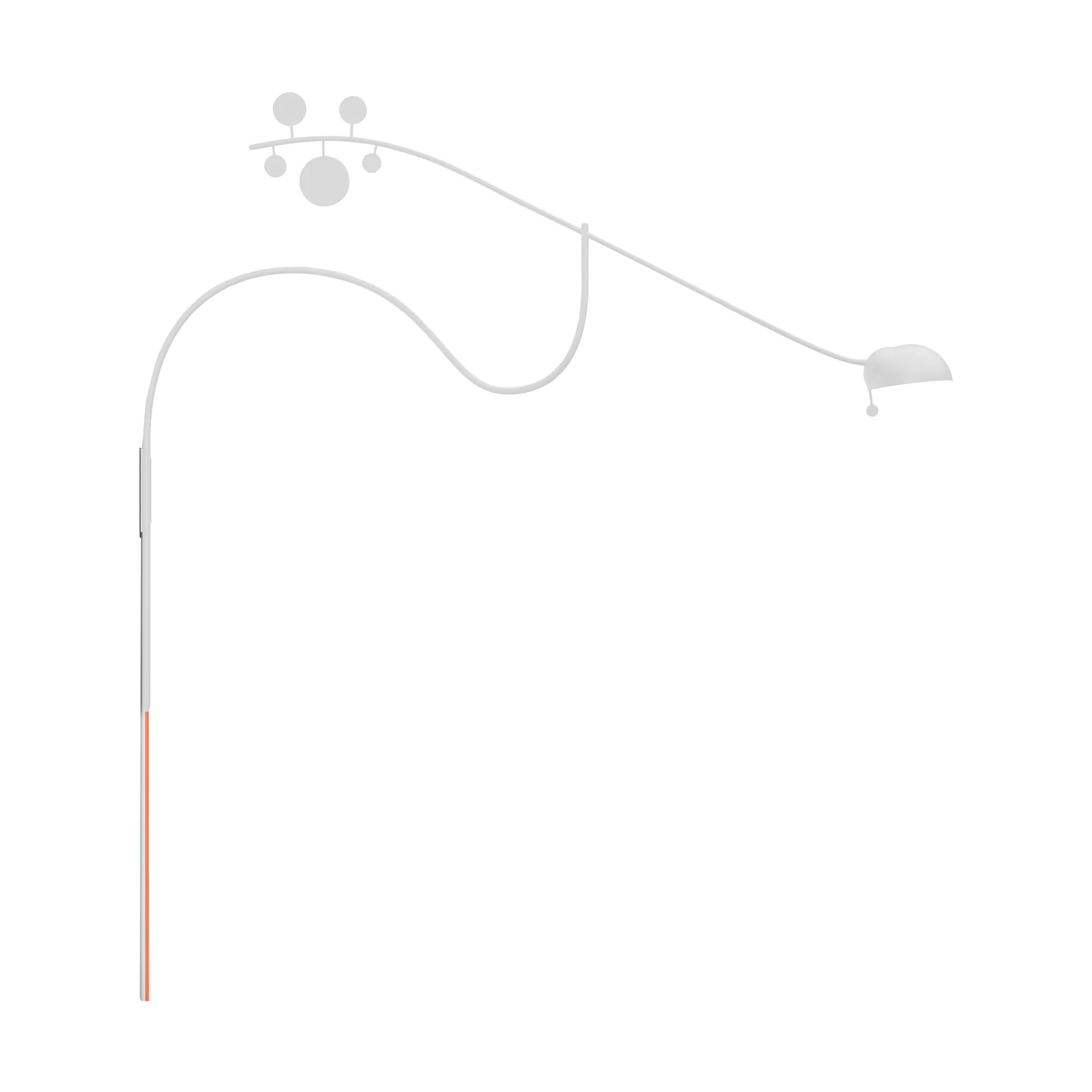 Juno 壁灯, 白色-橙色 Noon