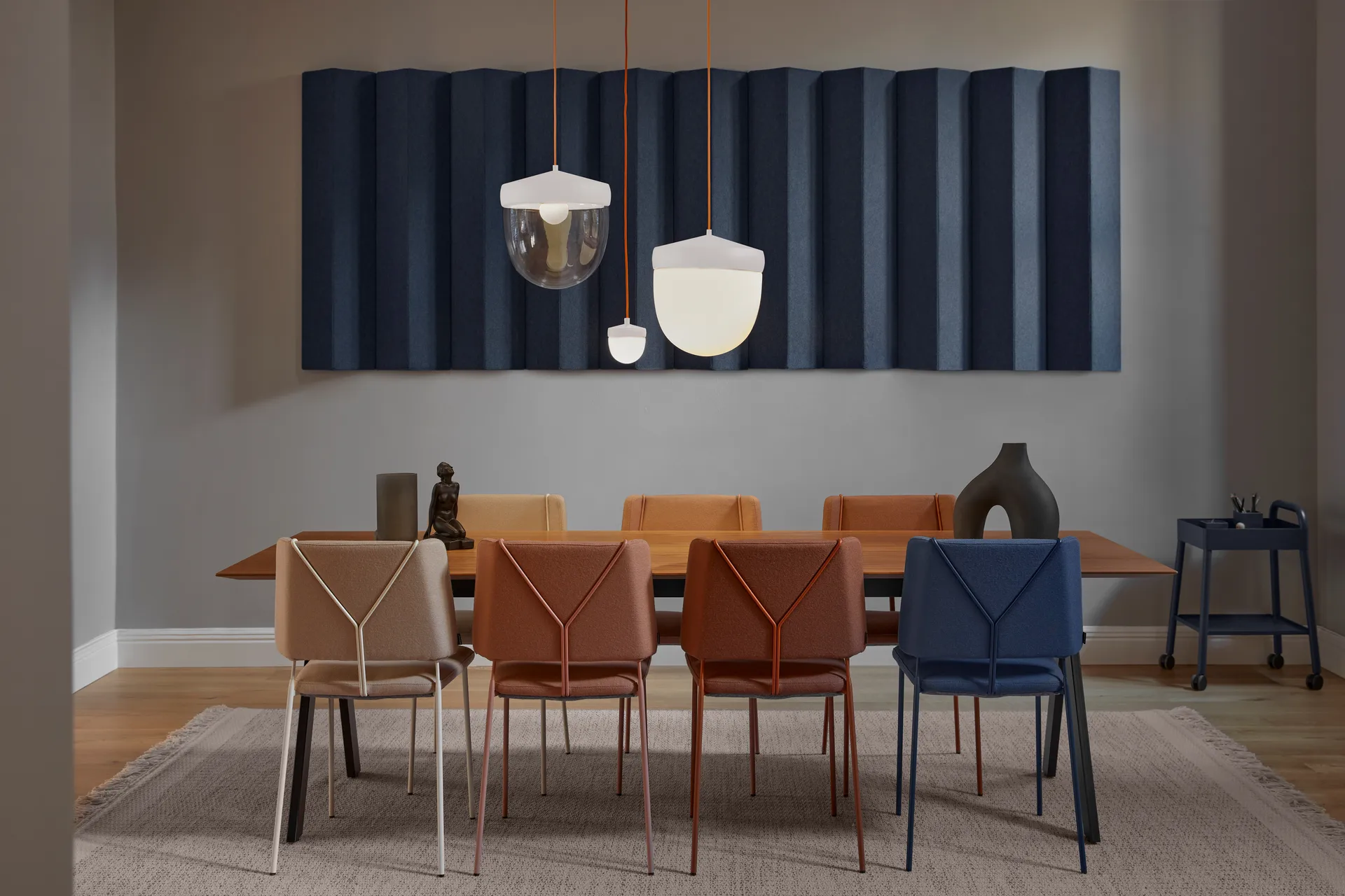 Pan 吊灯 clear 30 cm, 白色-橙色 Noon