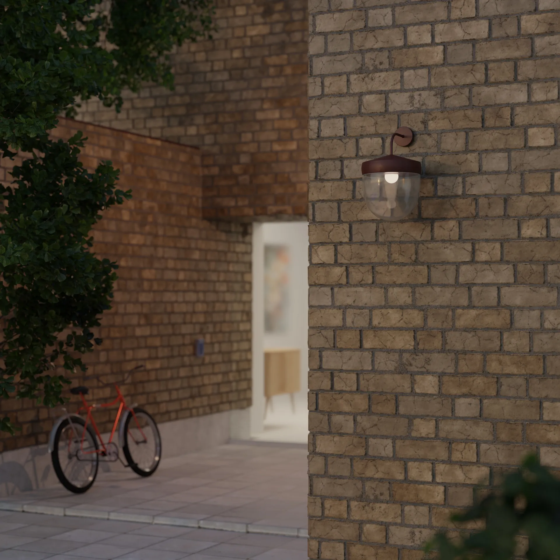 Pan 壁灯 clear 30 cm, Bordeaux 红色 Noon