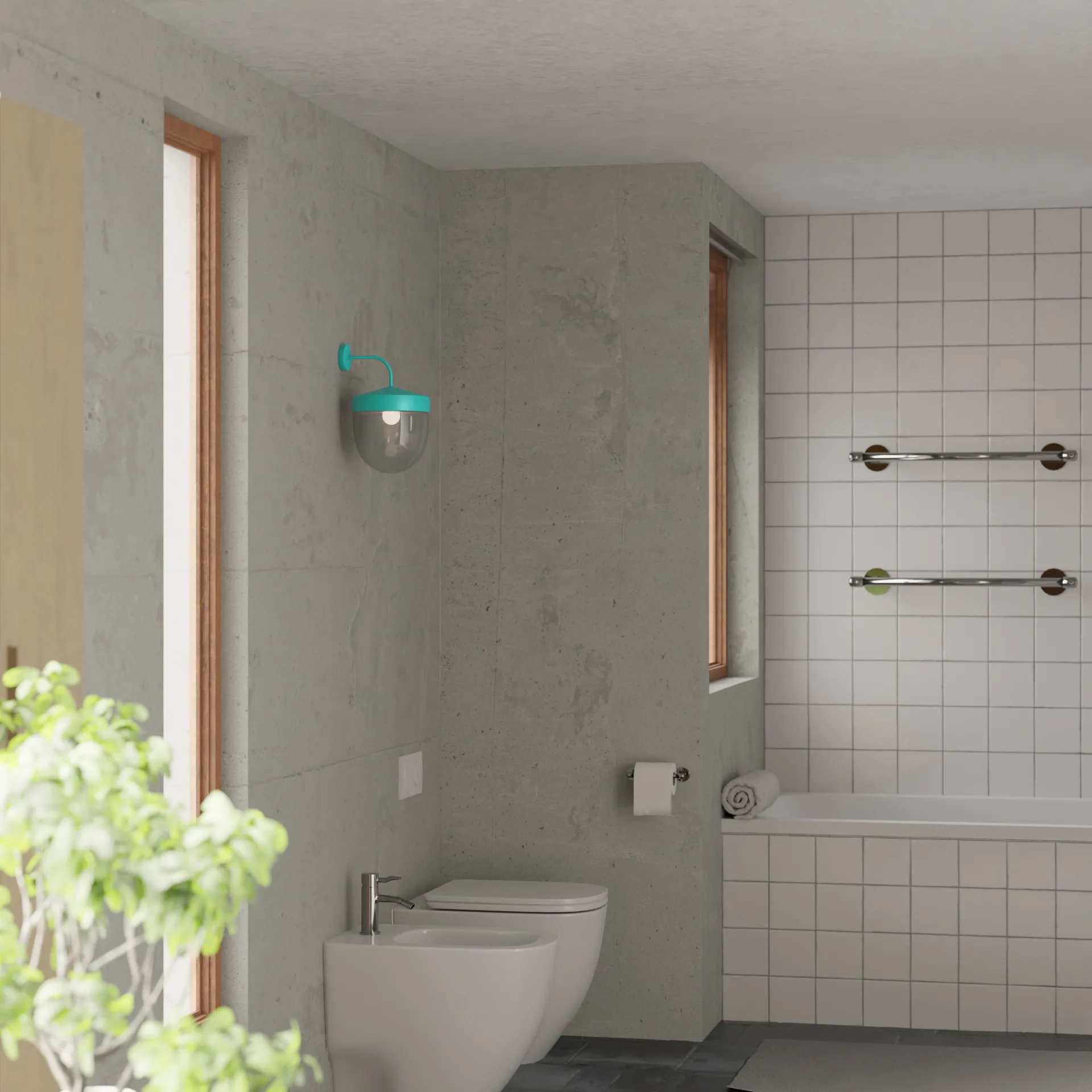 Pan 壁灯 clear 30 cm, 松石绿 Noon