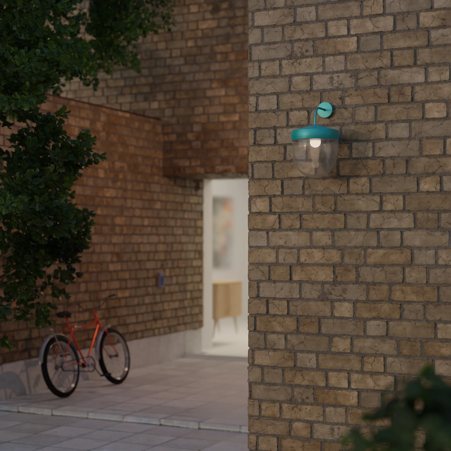 Pan 壁灯 clear 30 cm, 松石绿 Noon