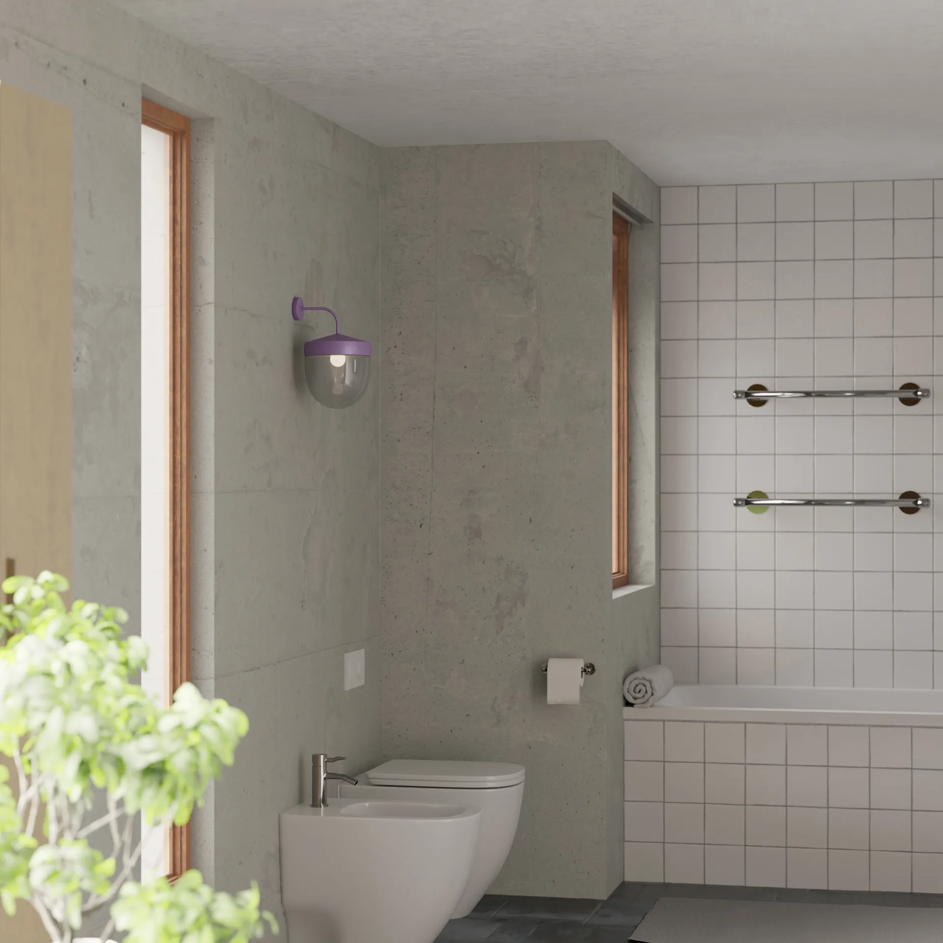 Pan 壁灯 clear 30 cm, 紫色 Noon