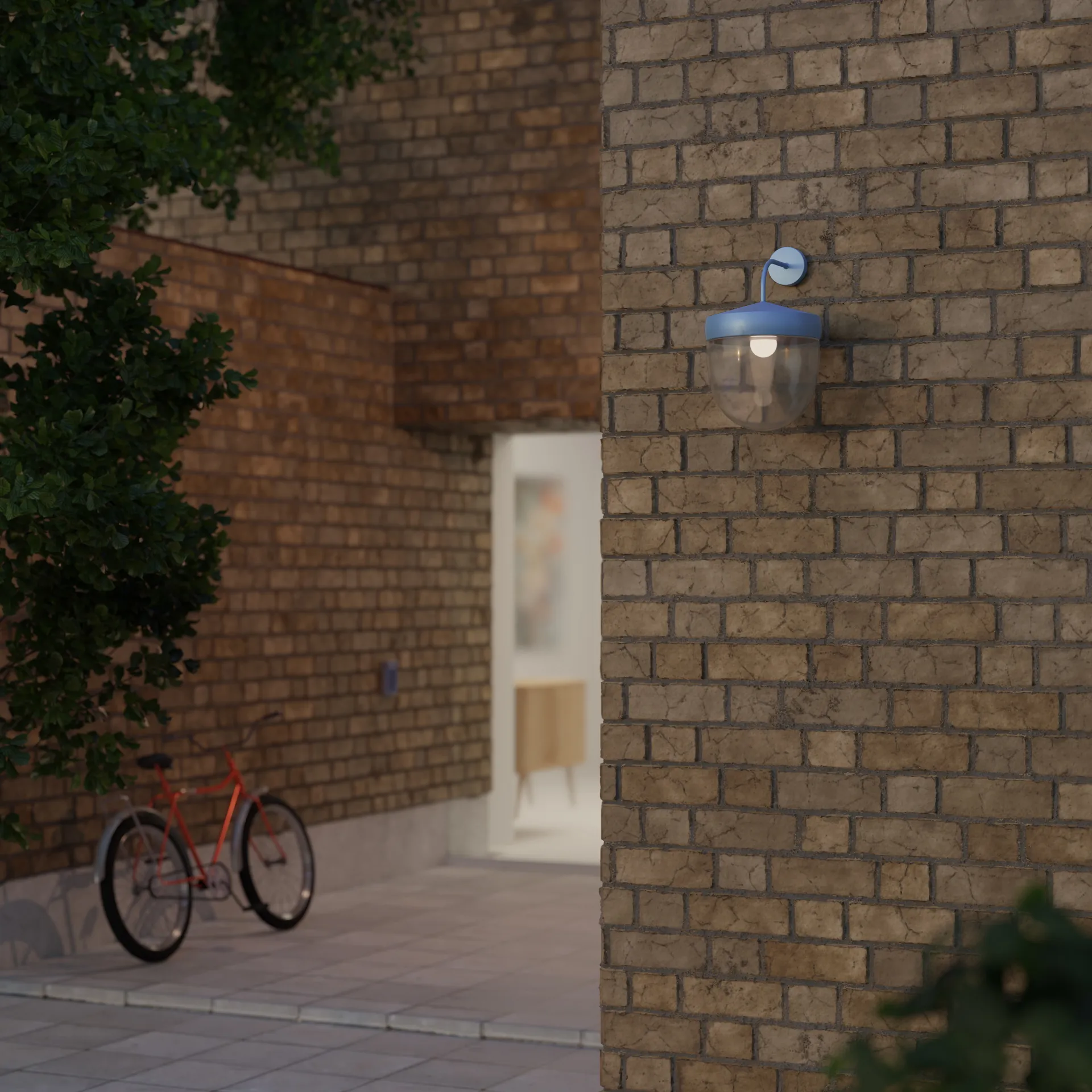 Pan 壁灯 clear 30 cm, 淡蓝色 Noon