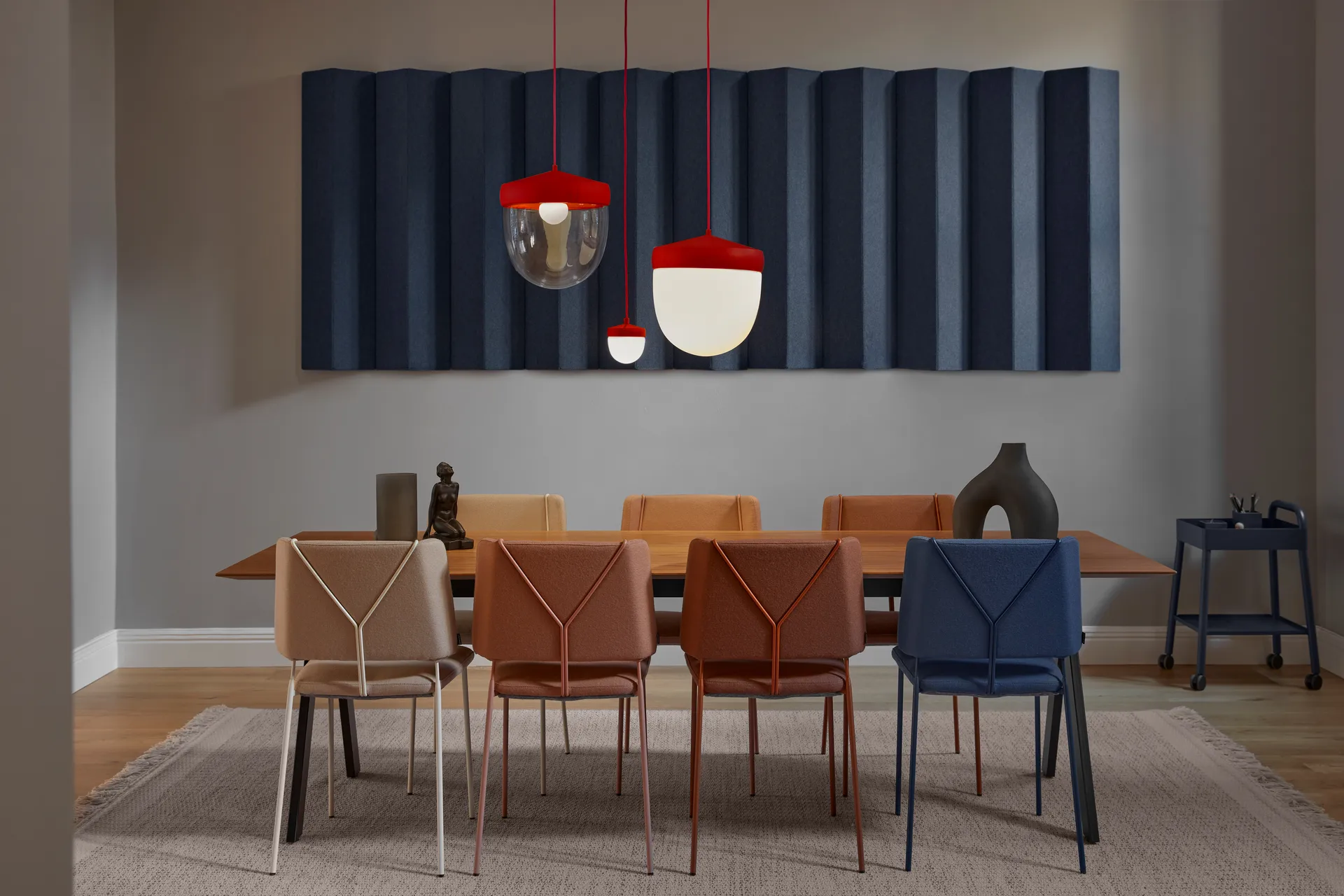 Pan 吊灯 frosted 30 cm, 红色-红色 Noon