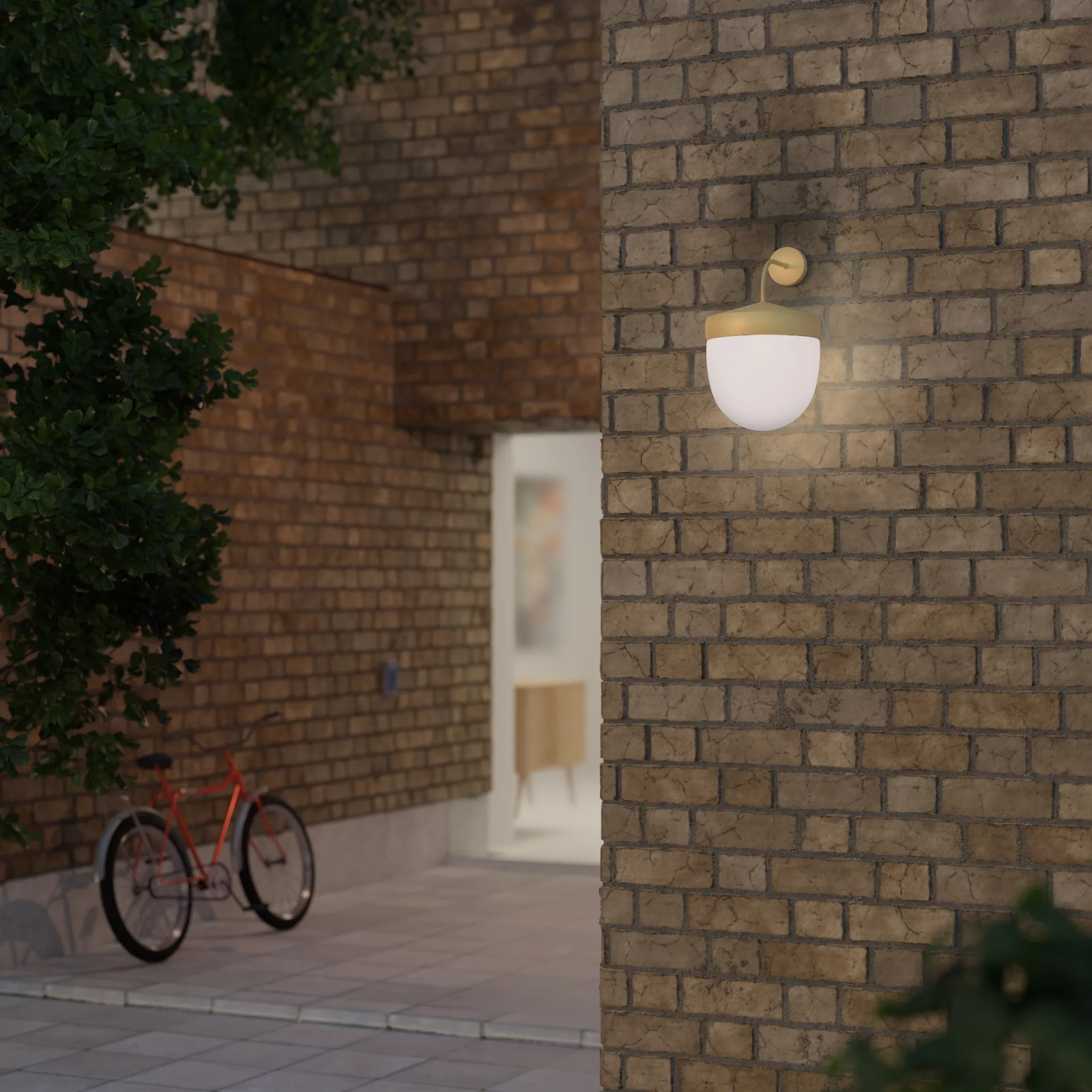 Pan 壁灯 frosted 30 cm, 米色 Noon