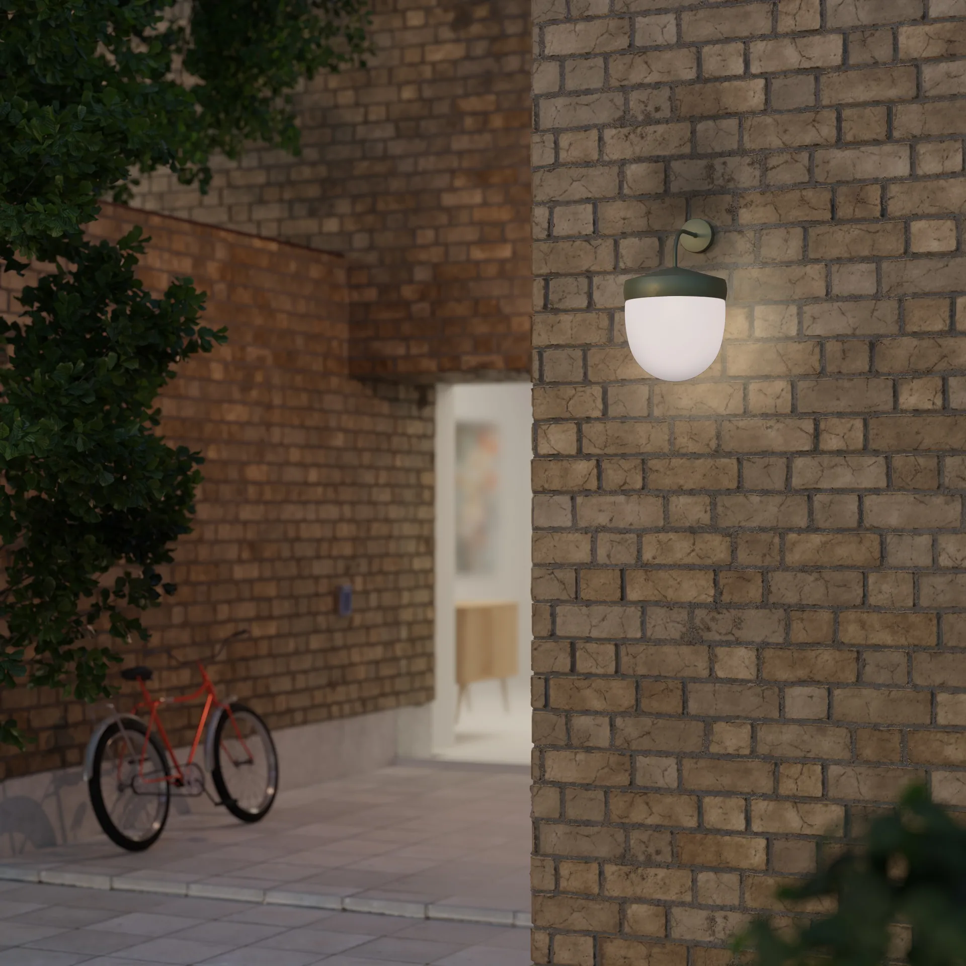 Pan 壁灯 frosted 30 cm, 军绿色 Noon