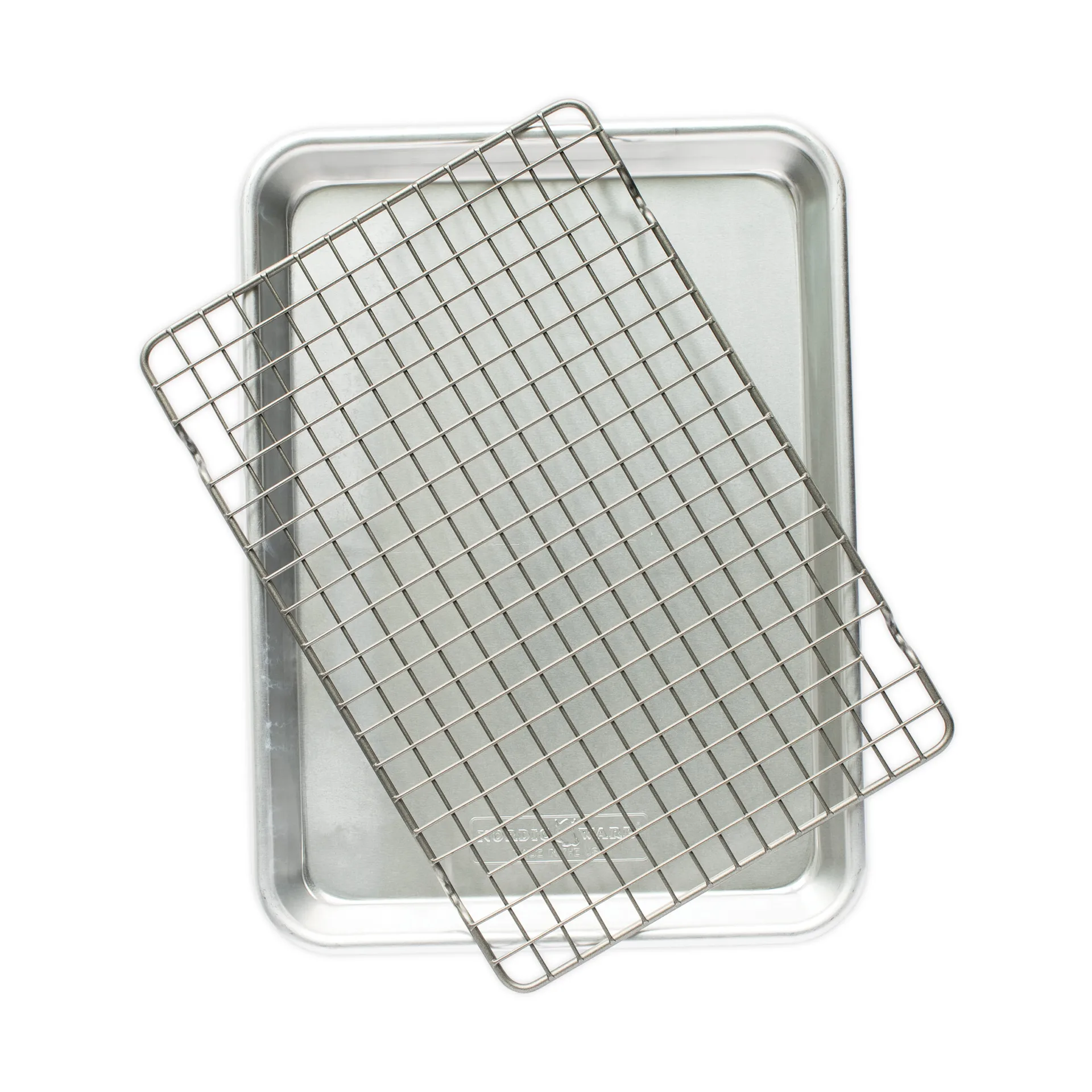 Naturals四分之一烤盘带烤架, 银色 Nordic Ware