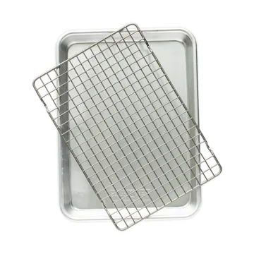 Naturals四分之一烤盘带烤架 - 银色 - Nordic Ware