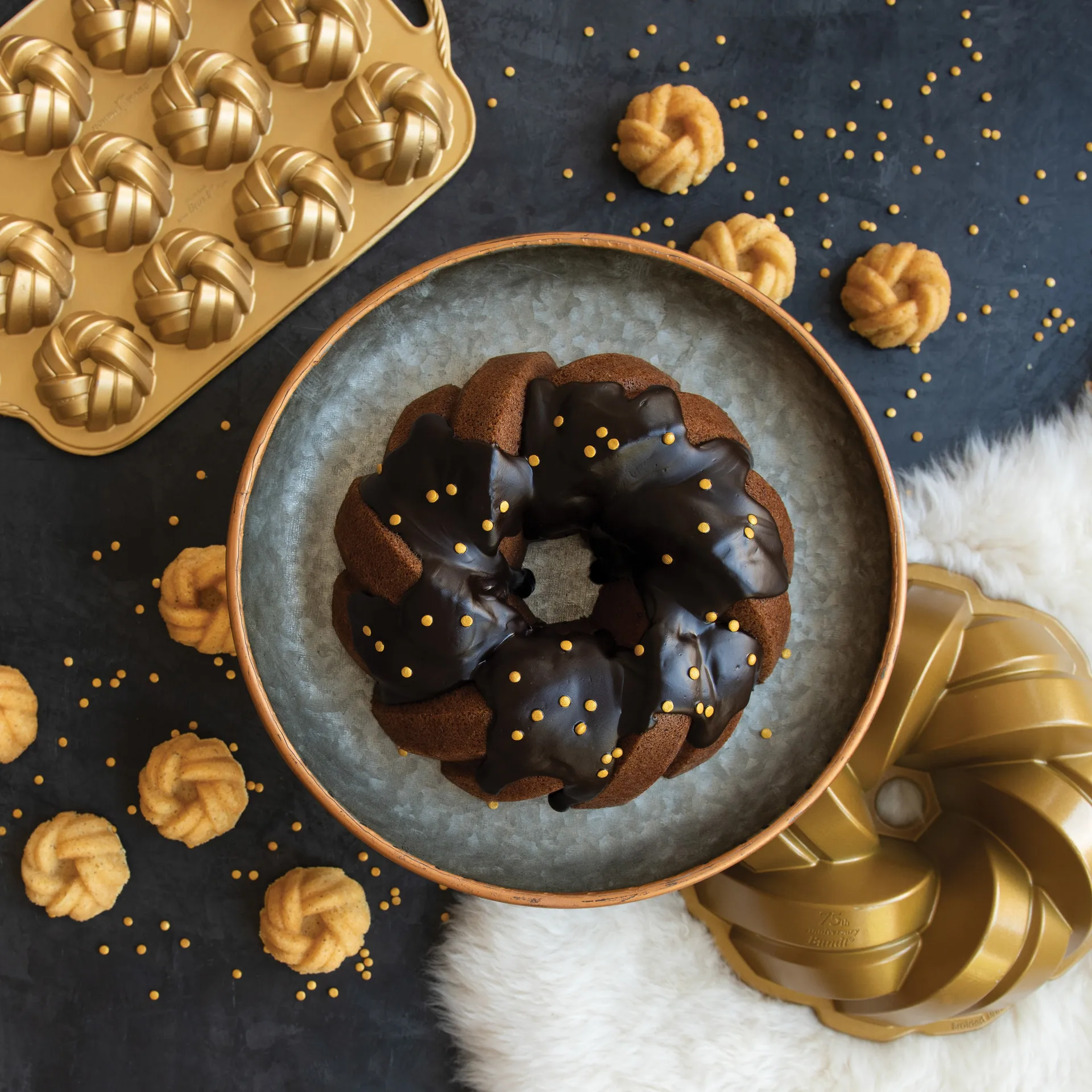 Nordic Ware 75周年编织环形蛋糕烤盘, 0.72L_迷你款 Nordic Ware