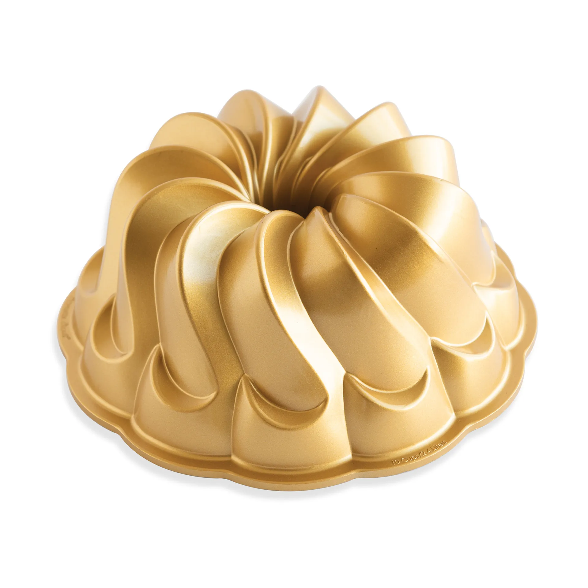 Nordic Ware pirouette bundt 烤盘2.4L, 金色 Nordic Ware