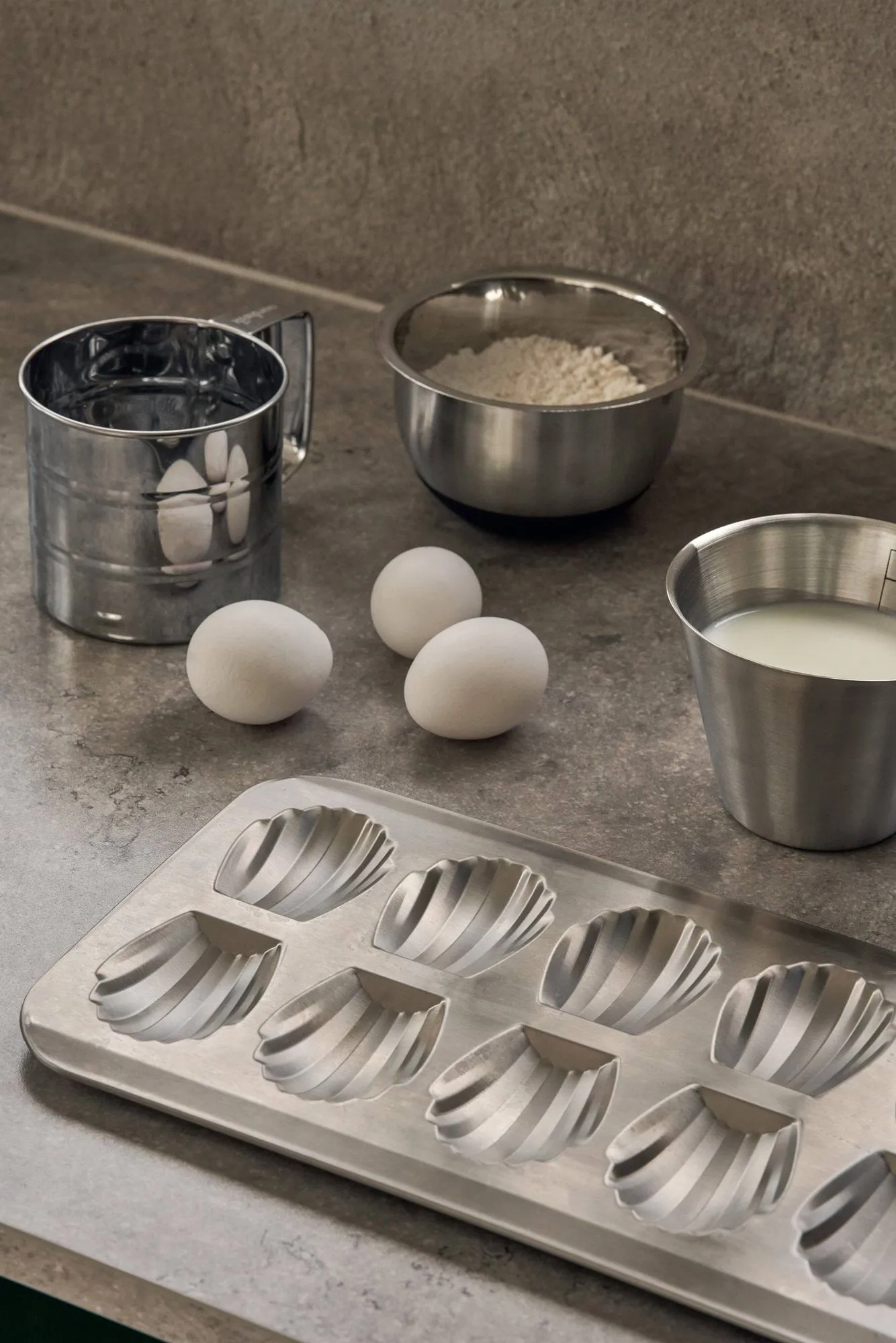 BAKE 玛德琳蛋糕模具, 不锈钢，12件 Nordwik