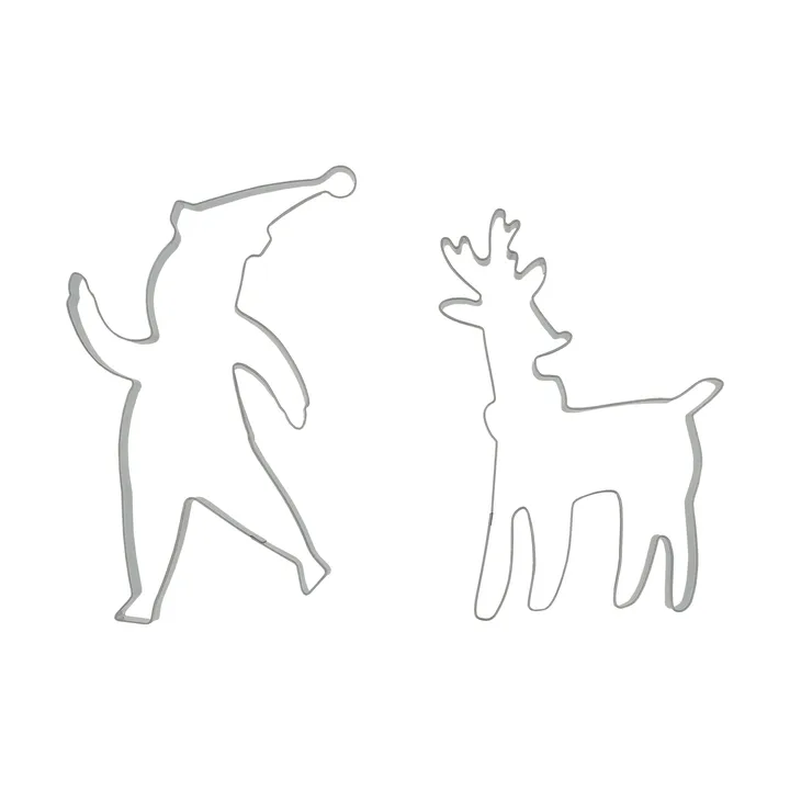 BAKE 姜饼模具 - 圣诞老人和驯鹿，2件套 - Nordwik