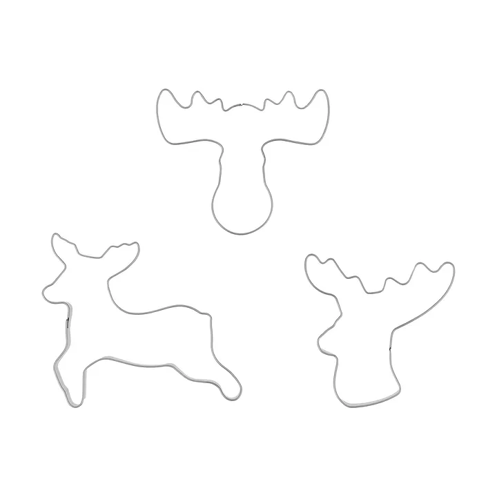 BAKE 姜饼模具 - 驯鹿，3件套 - Nordwik