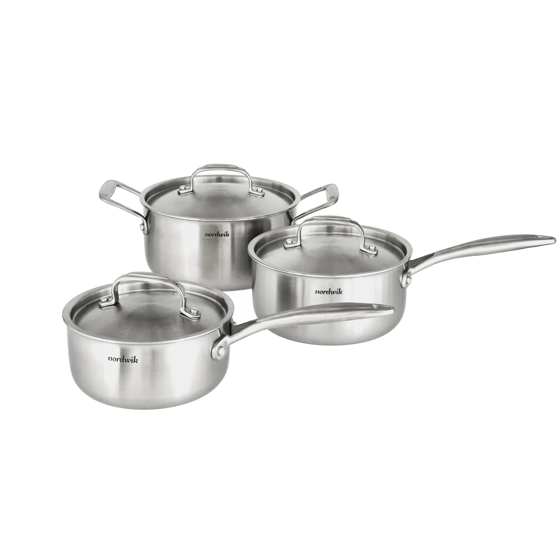 Nordwik 炊具套装 3-ply 3 pieces, 1.5 L, 2 L, 3 L Nordwik