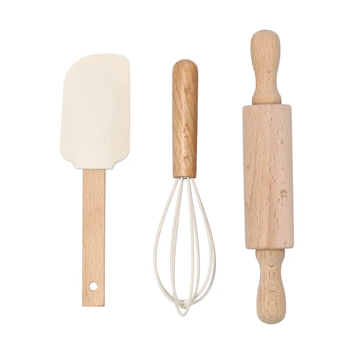 Nordwik 儿童硅胶烘焙器具3件套 - 奶油色 - Nordwik