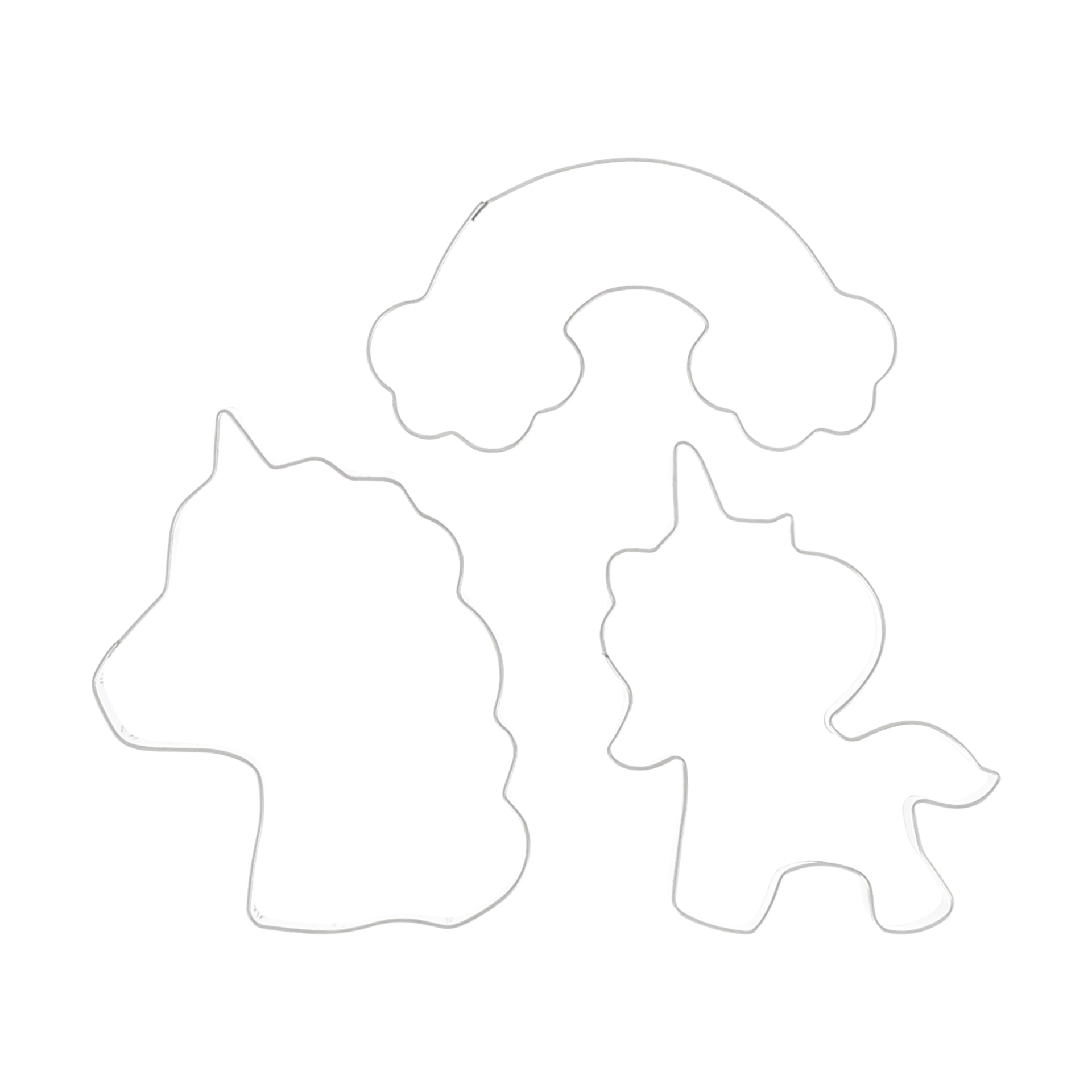 Nordwik gingerbread cutter unicorn 3-piece 套装, 不锈钢 Nordwik