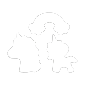 Nordwik gingerbread cutter unicorn 3-piece 套装 - 不锈钢 - Nordwik