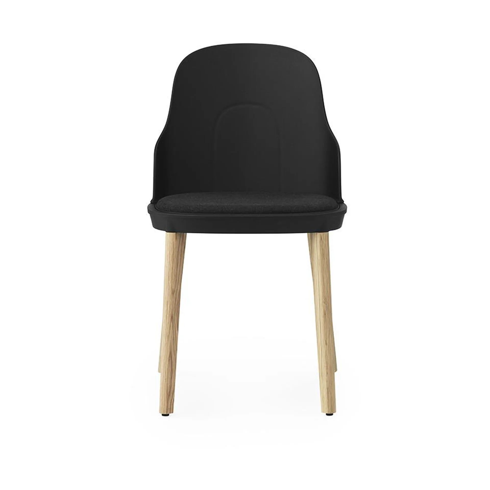 Allez 椅子 with 靠枕|靠垫 和 oak legs, 黑色 Normann Copenhagen