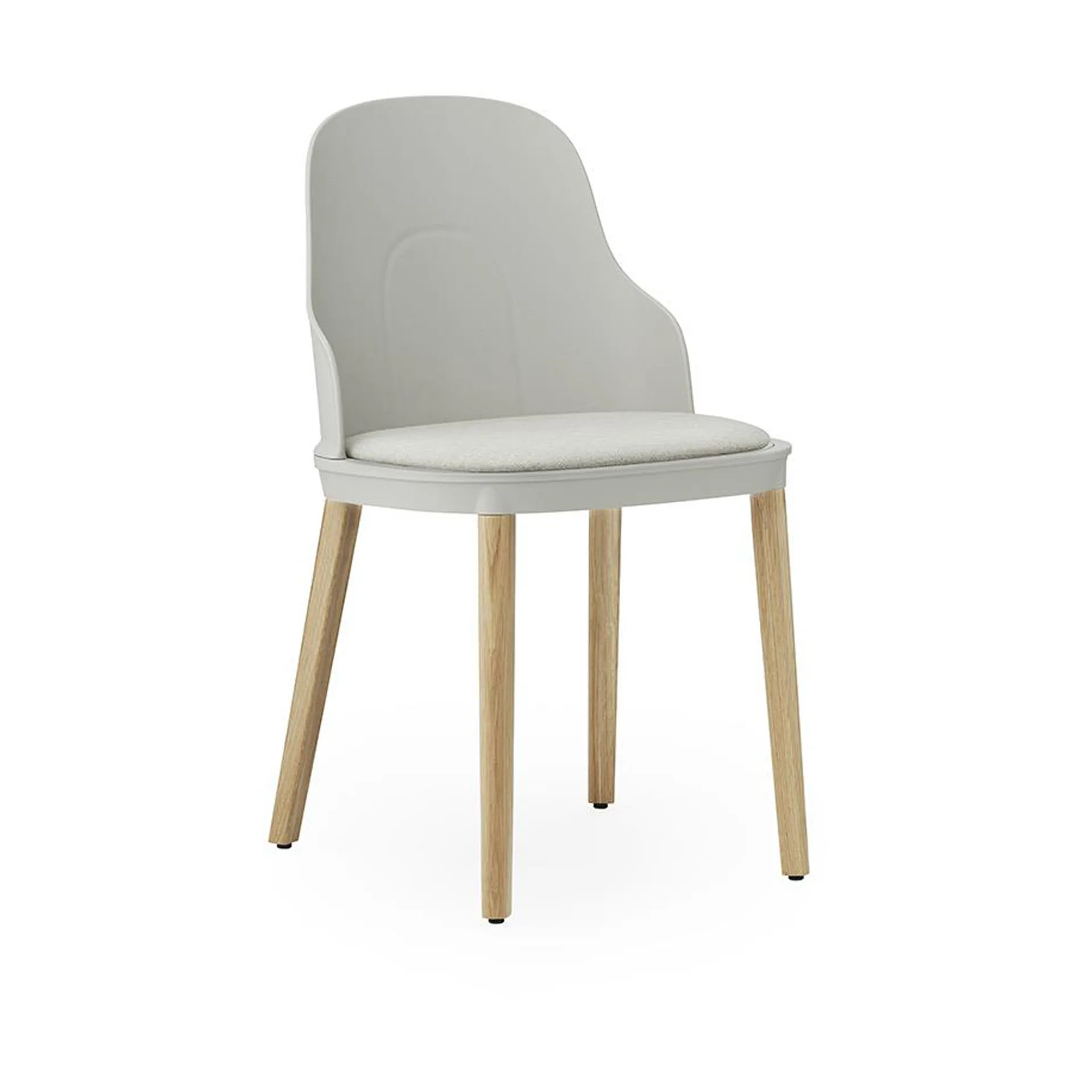 Allez 椅子 with 靠枕|靠垫 和 oak legs, 暖灰色 Normann Copenhagen