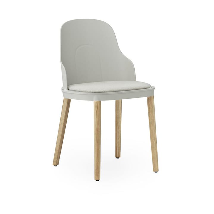 Allez 椅子 with 靠枕|靠垫 和 oak legs - 暖灰色 - Normann Copenhagen