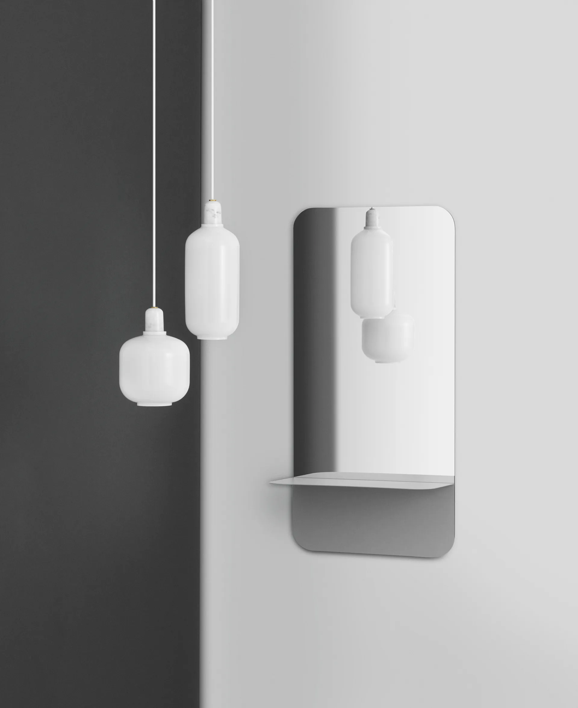 Amp 灯 大, Matt-white Normann Copenhagen