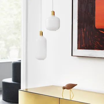 Amp灯小号 - 白色_黄铜色 - Normann Copenhagen