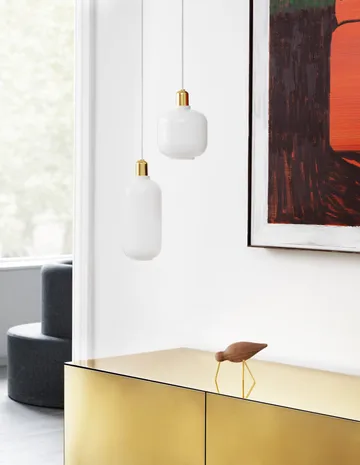 Amp灯小号 - 白色_黄铜色 - Normann Copenhagen