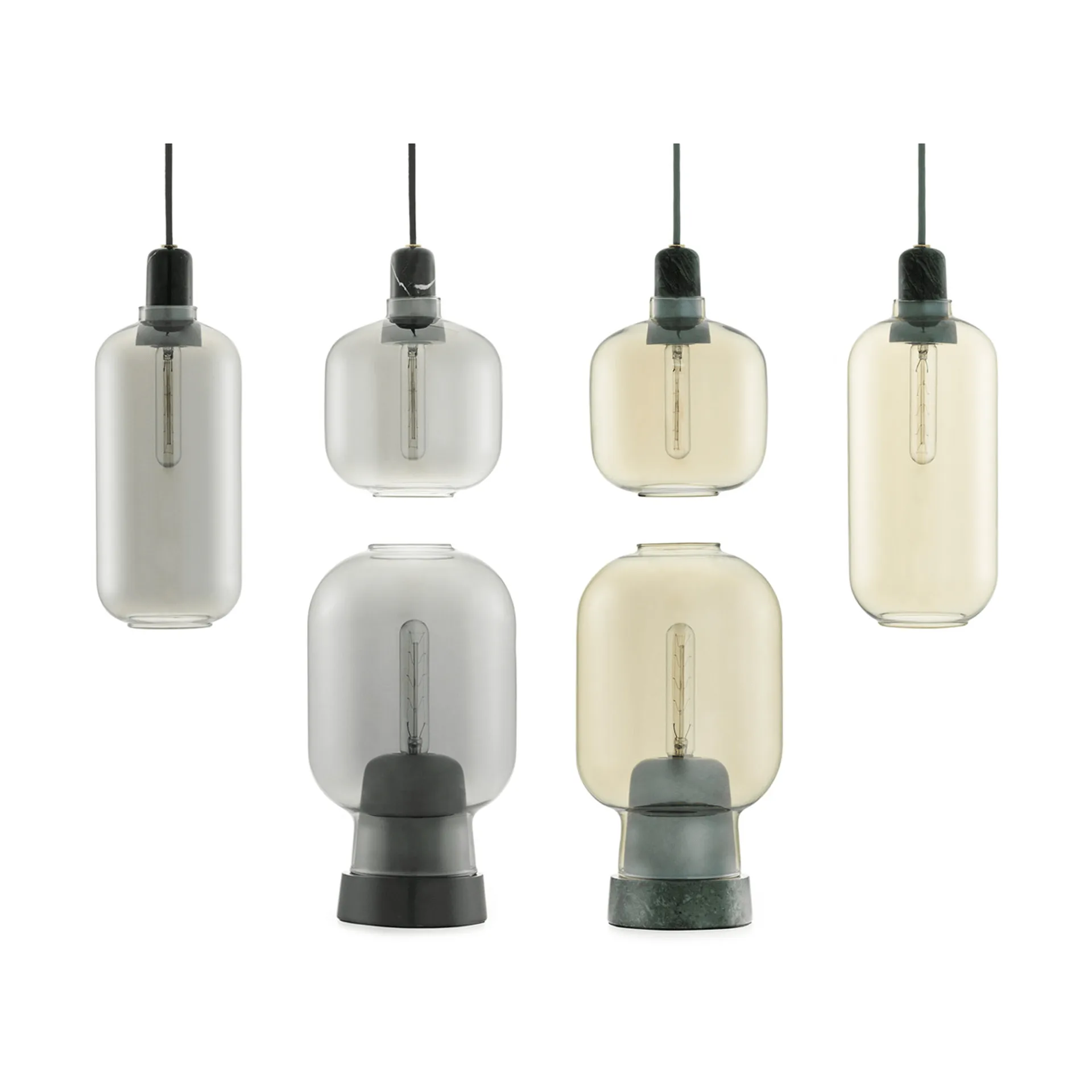 Amp灯大号, 灰色_黑色 Normann Copenhagen
