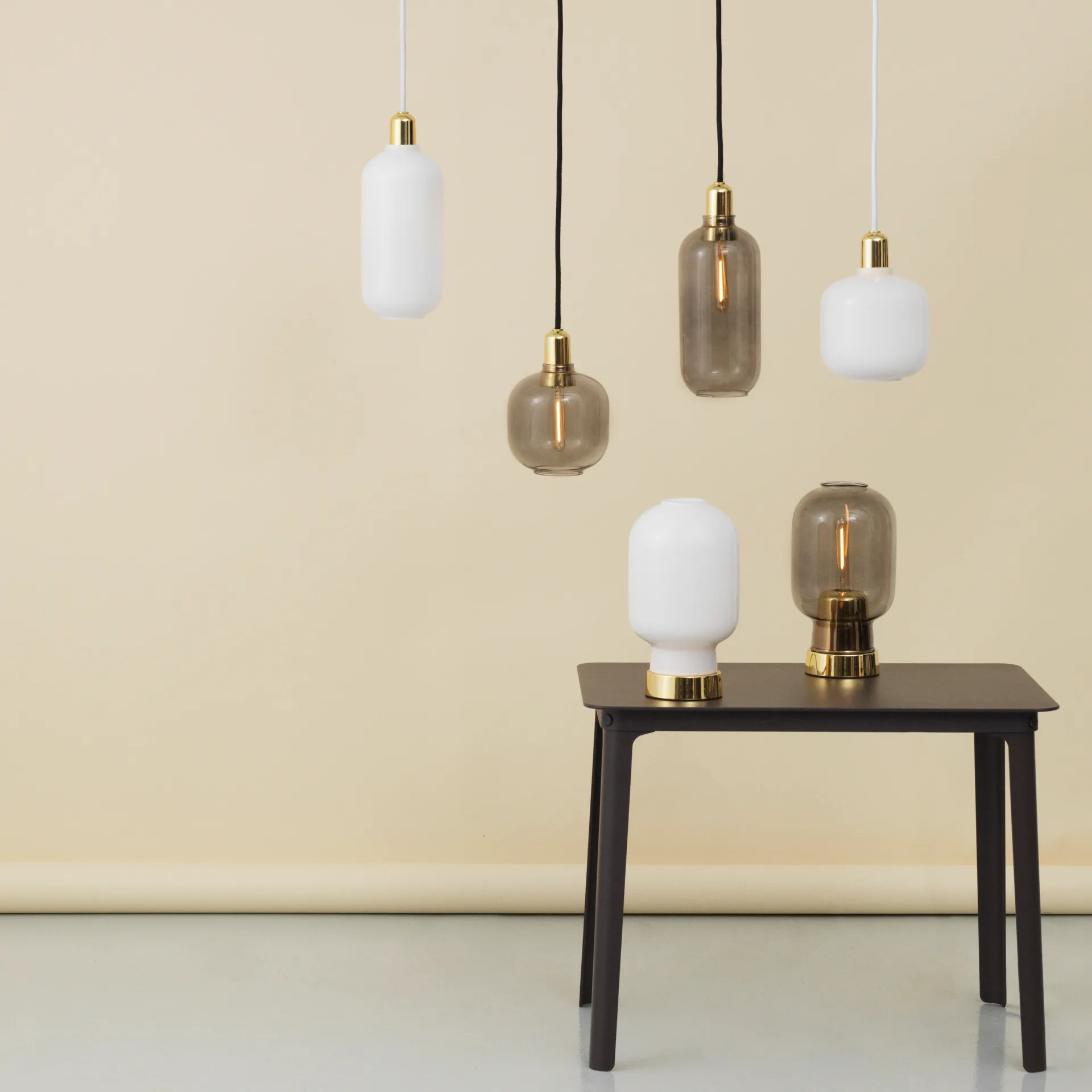 Amp灯大号, 白色_黄铜色 Normann Copenhagen