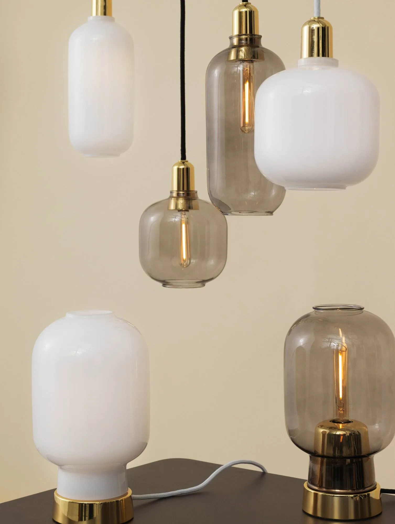 Amp台灯, 绿色_黄铜色 Normann Copenhagen