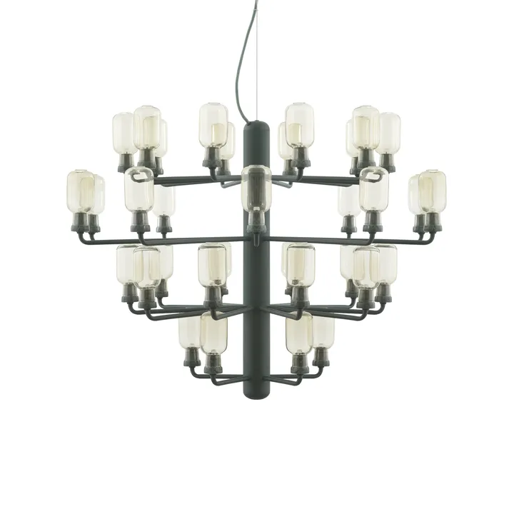 Amp 北欧简约风格枝形吊灯 - 绿色配金色_大号 - Normann Copenhagen