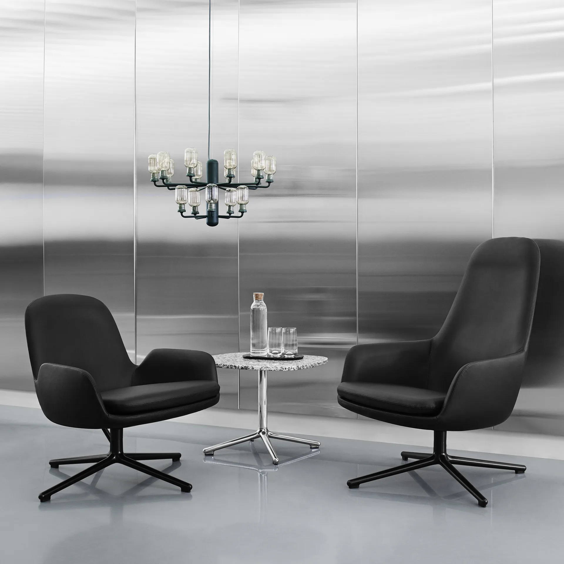 Amp 北欧简约风格枝形吊灯, 绿色配金色_大号 Normann Copenhagen