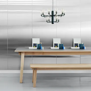Amp 北欧简约风格枝形吊灯 - 绿色配金色_大号 - Normann Copenhagen