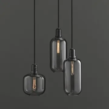 Amp灯大号 - 灰色_黑色 - Normann Copenhagen